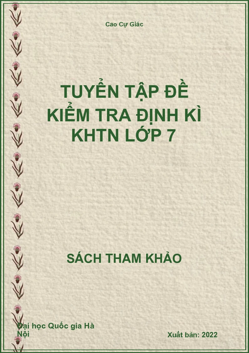 Tuyển Tập Đề kiểm tra Định Kì Khtn Lớp 7