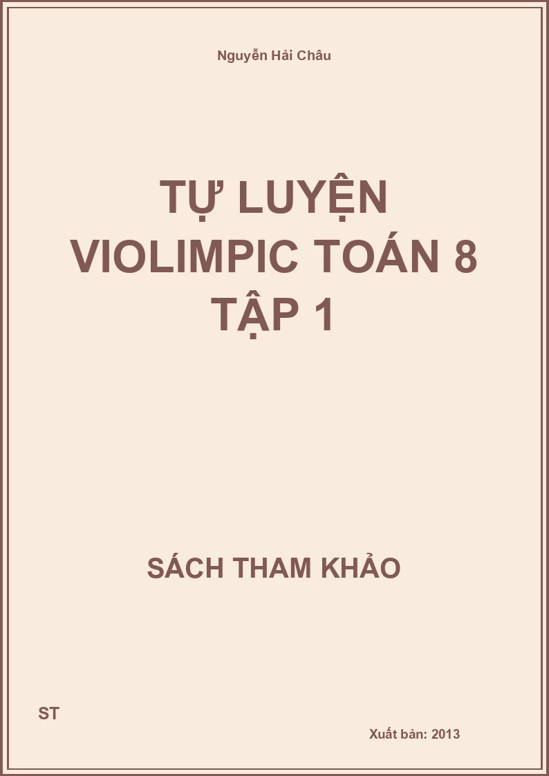 Tự Luyện Violimpic Toán 8 Tập 1