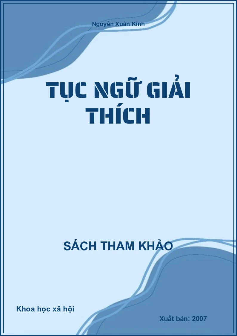 Tục Ngữ Giải Thích