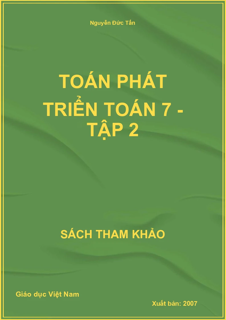 Toán Phát Triển Toán 7 - Tập 2