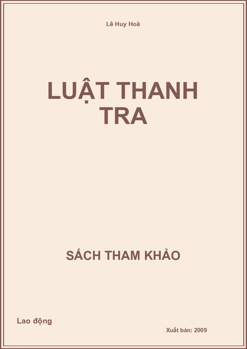 Luật Thanh Tra