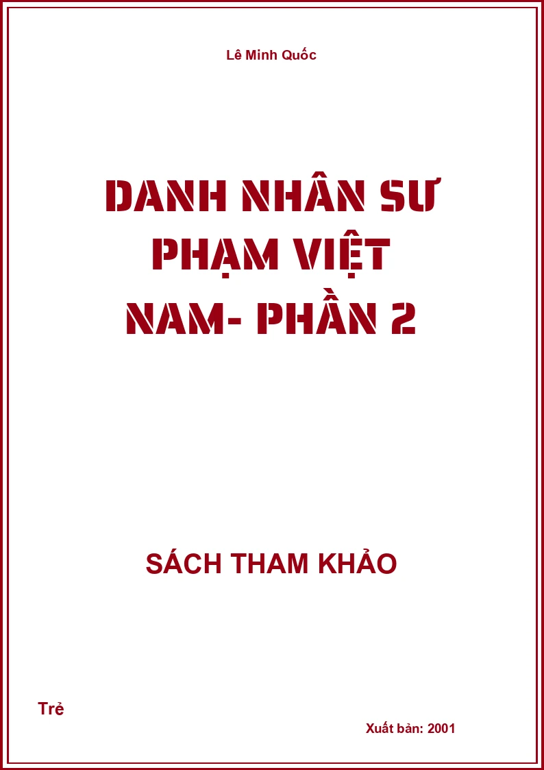 Danh Nhân Sư Phạm Việt Nam- Phần 2