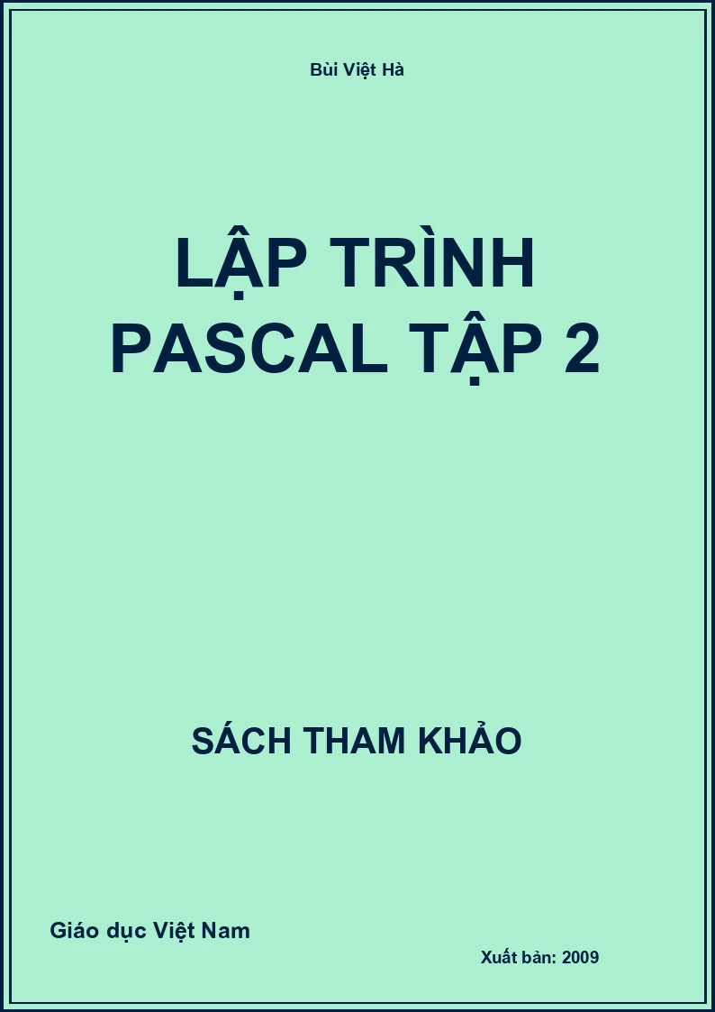 Lập Trình Pascal Tập 2