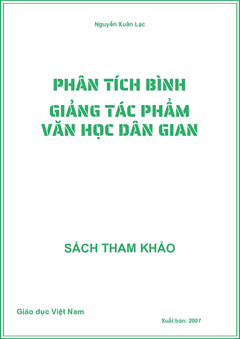 Phân Tích Bình Giảng Tác Phẩm Văn Học Dân Gian