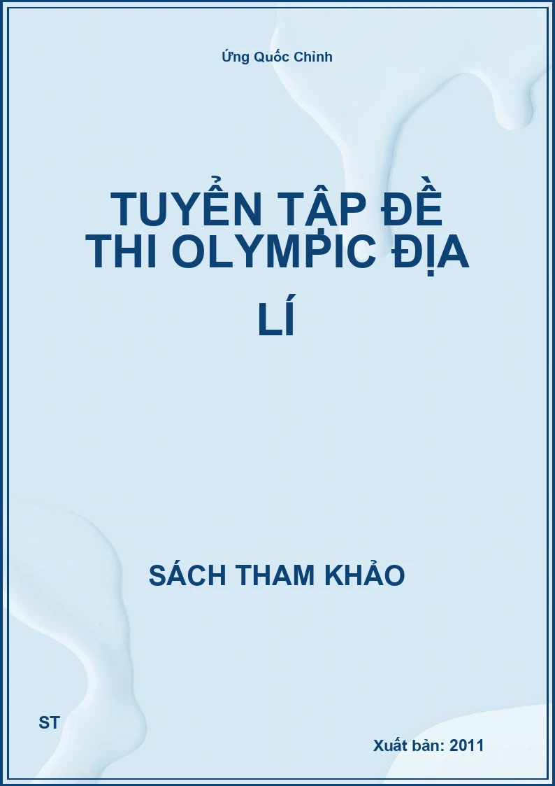 Tuyển Tập Đề Thi Olympic Địa Lí
