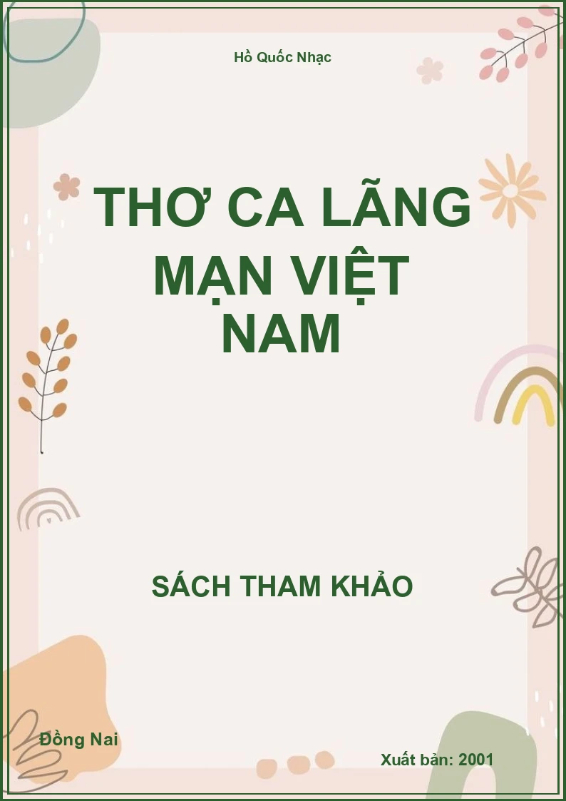 Thơ Ca Lãng Mạn Việt Nam