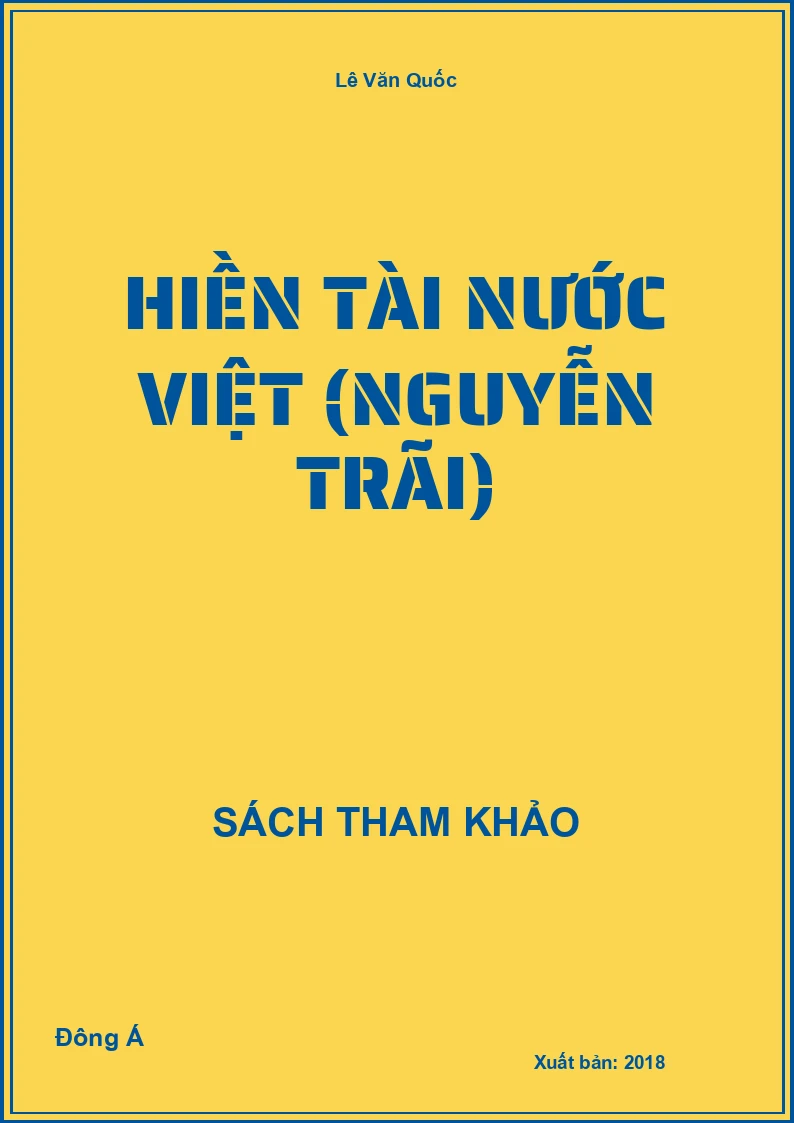 Hiền Tài Nước Việt (Nguyễn Trãi)