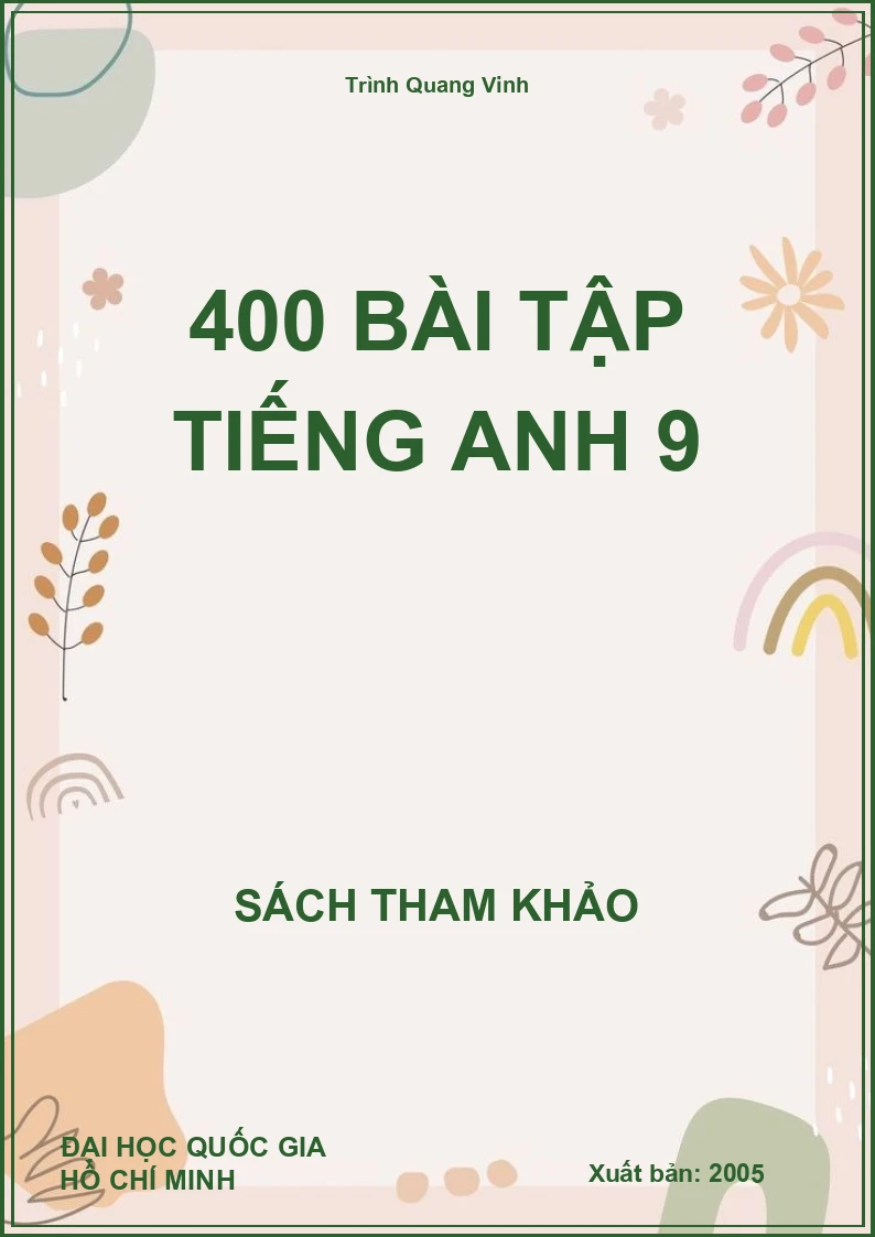 400 Bài Tập Tiếng Anh 9