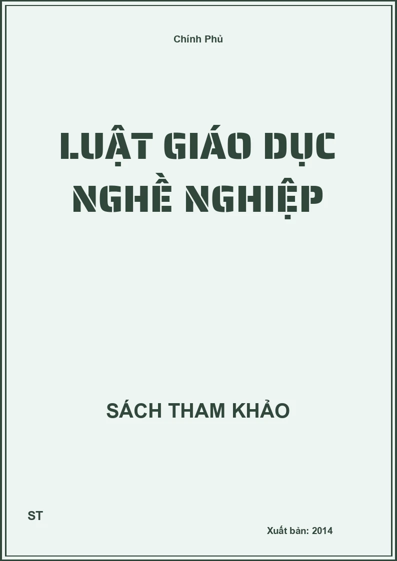 Luật Giáo Dục Nghề Nghiệp