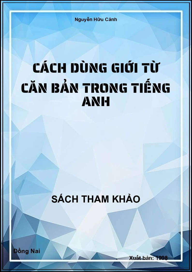 Cách Dùng Giới Từ Căn Bản Trong Tiếng Anh