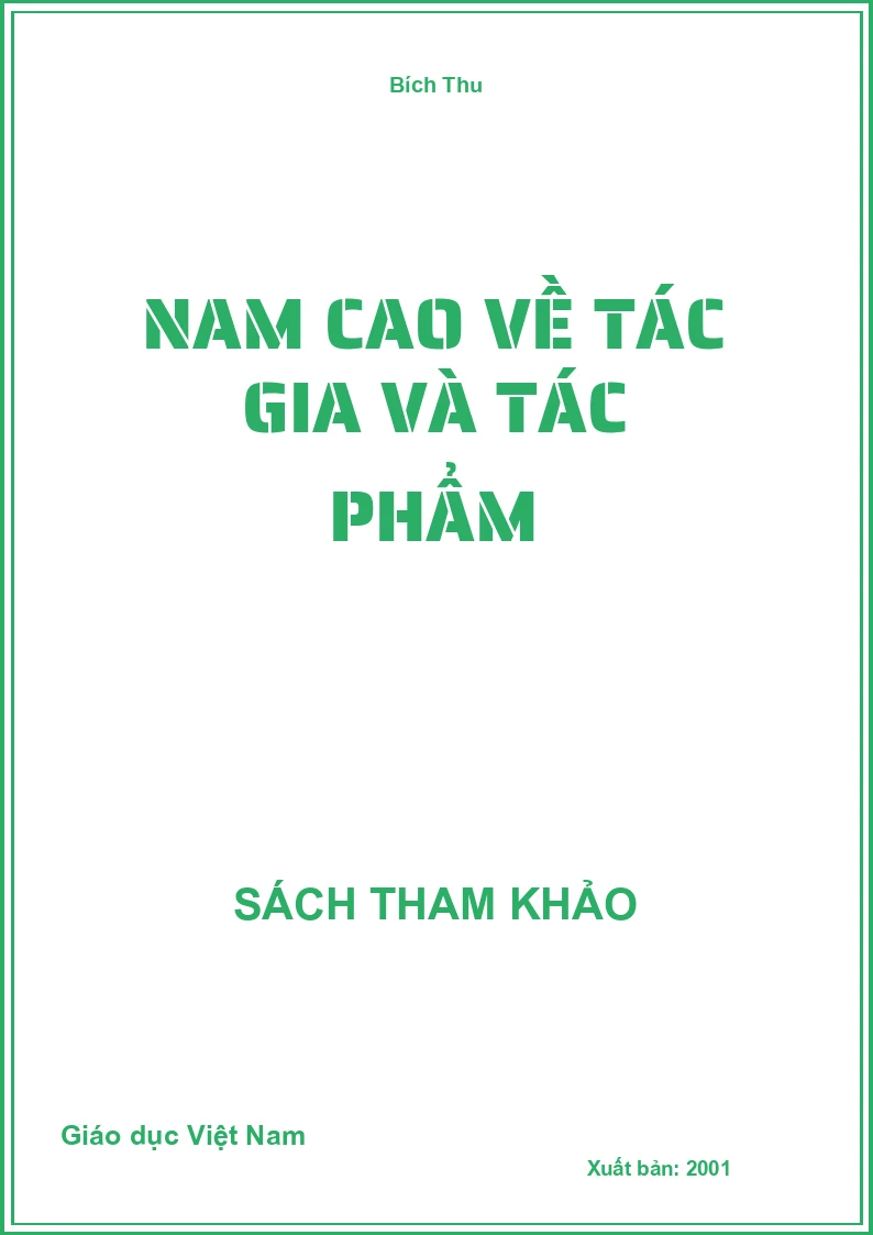Nam Cao Về Tác Gia Và Tác Phẩm