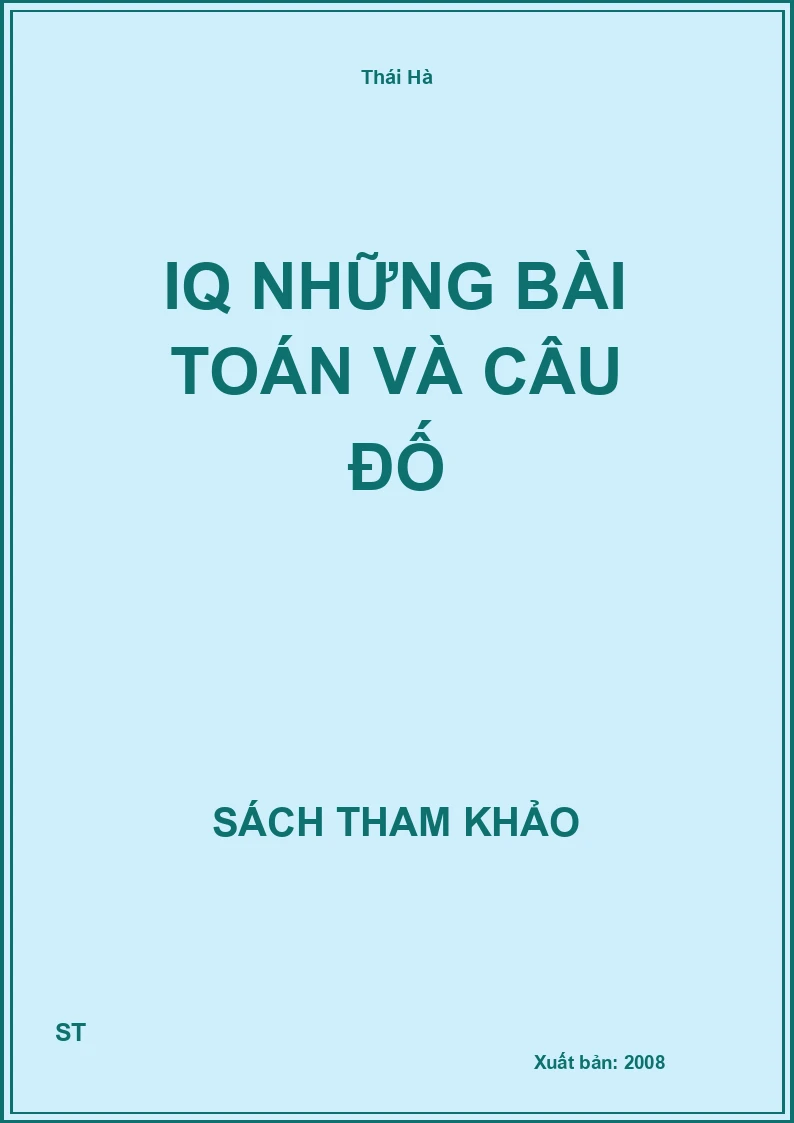 Iq Những Bài Toán Và Câu Đố
