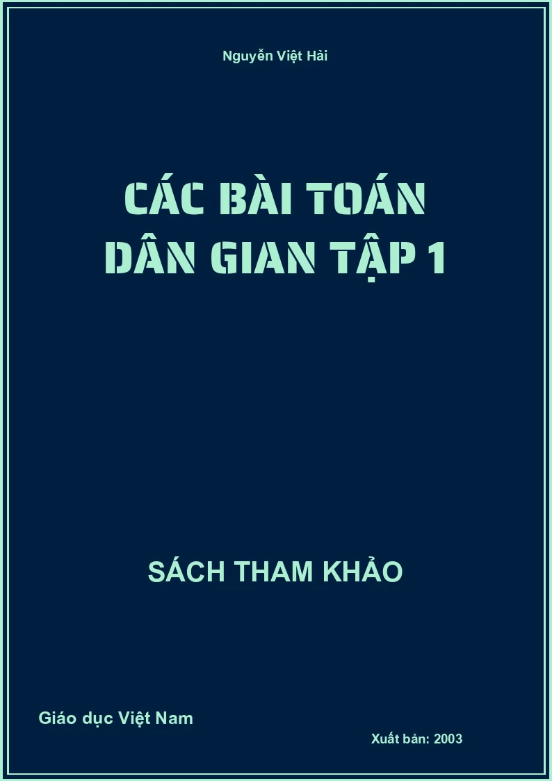 Các Bài Toán Dân Gian Tập 1