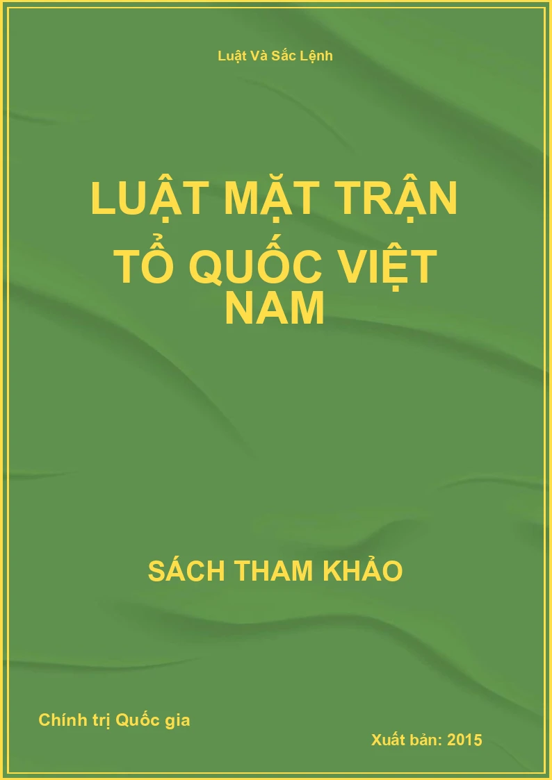 Luật Mặt Trận Tổ Quốc Việt Nam