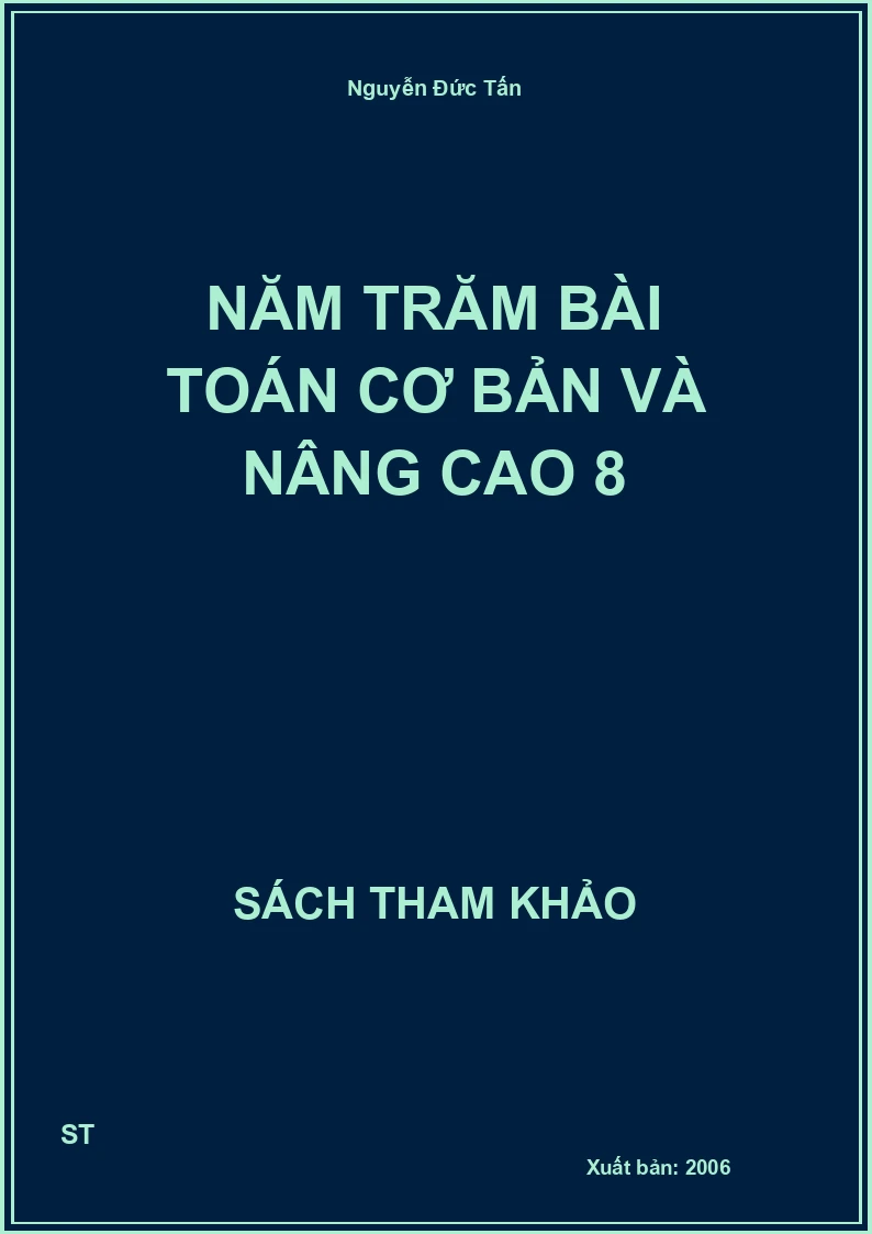 Năm Trăm Bài Toán Cơ Bản Và Nâng Cao 8