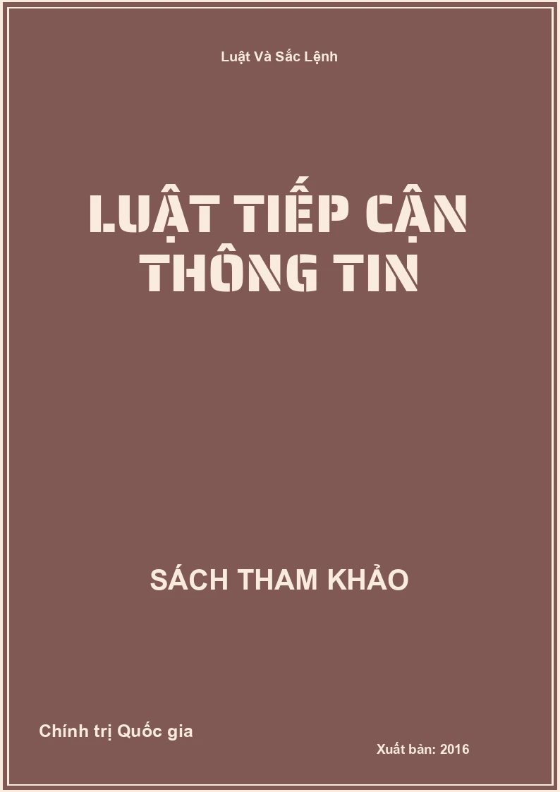 Luật Tiếp Cận Thông Tin