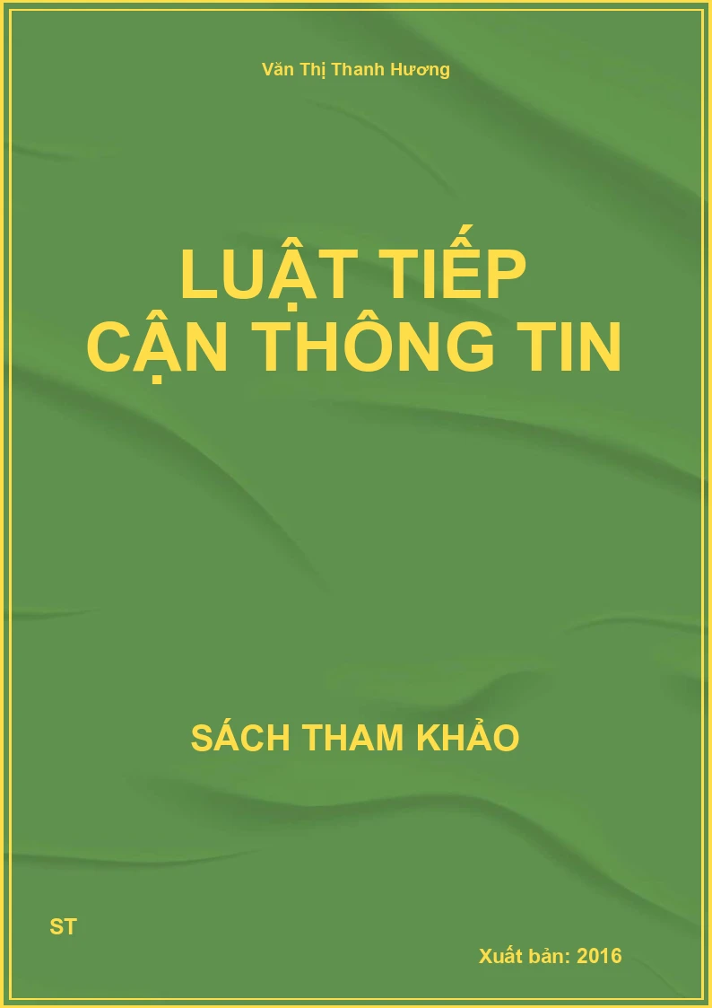 Luật Tiếp Cận Thông Tin