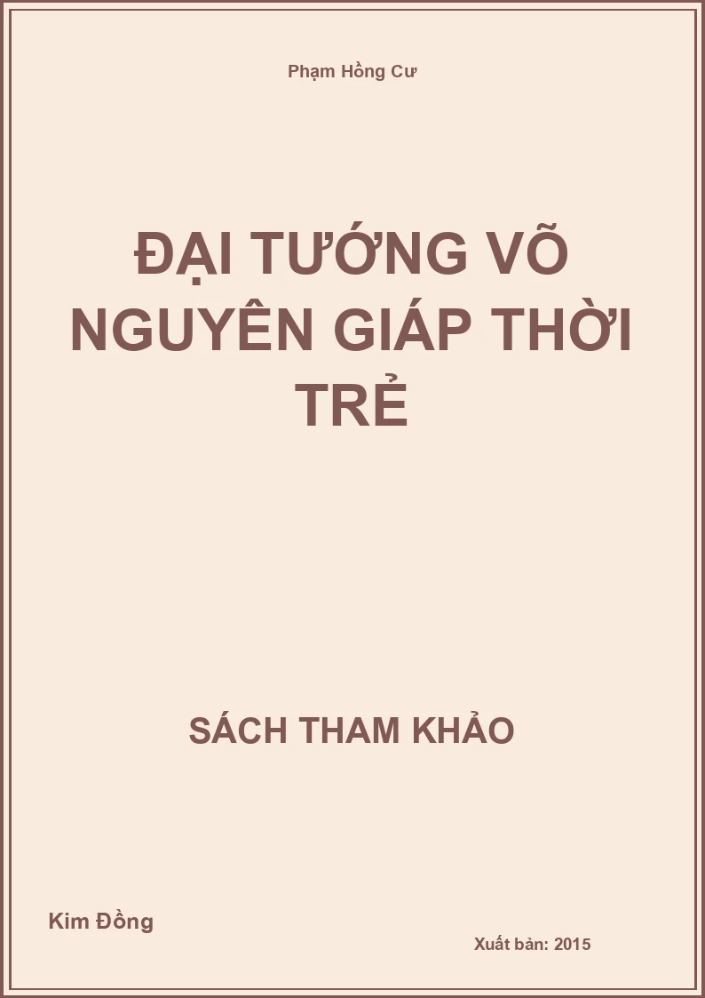 Đại Tướng Võ Nguyên Giáp Thời Trẻ
