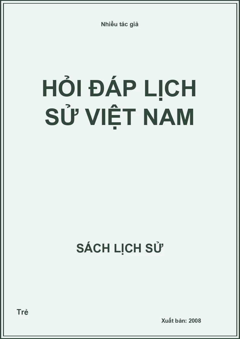 Hỏi đáp lịch sử Việt Nam