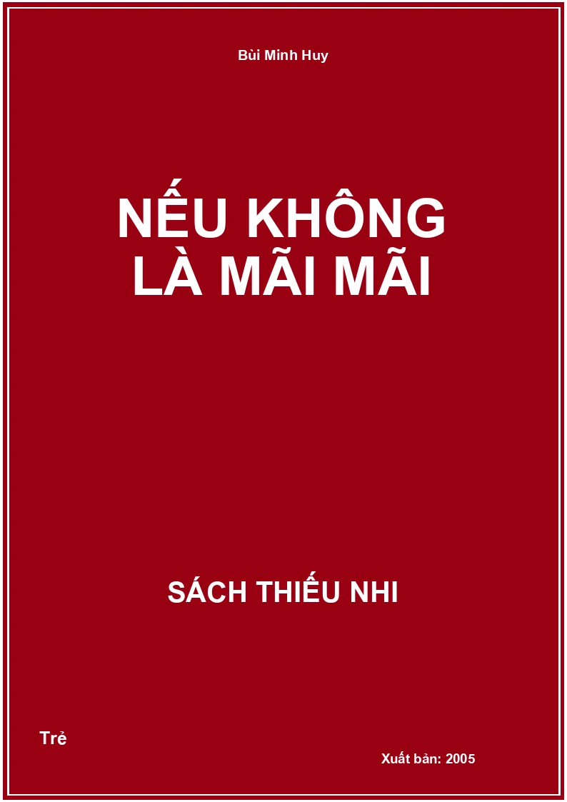 Nếu không là mãi mãi