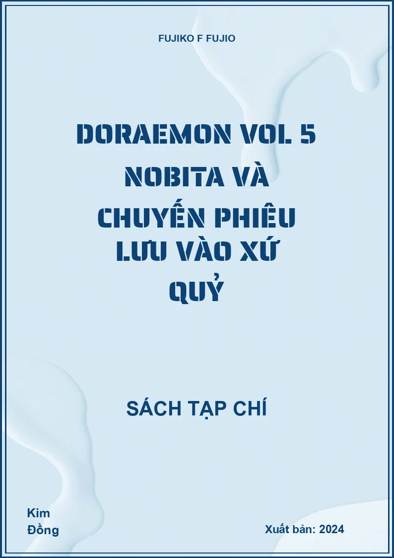 Doraemon Vol 5 Nobita và chuyến phiêu lưu vào xứ quỷ