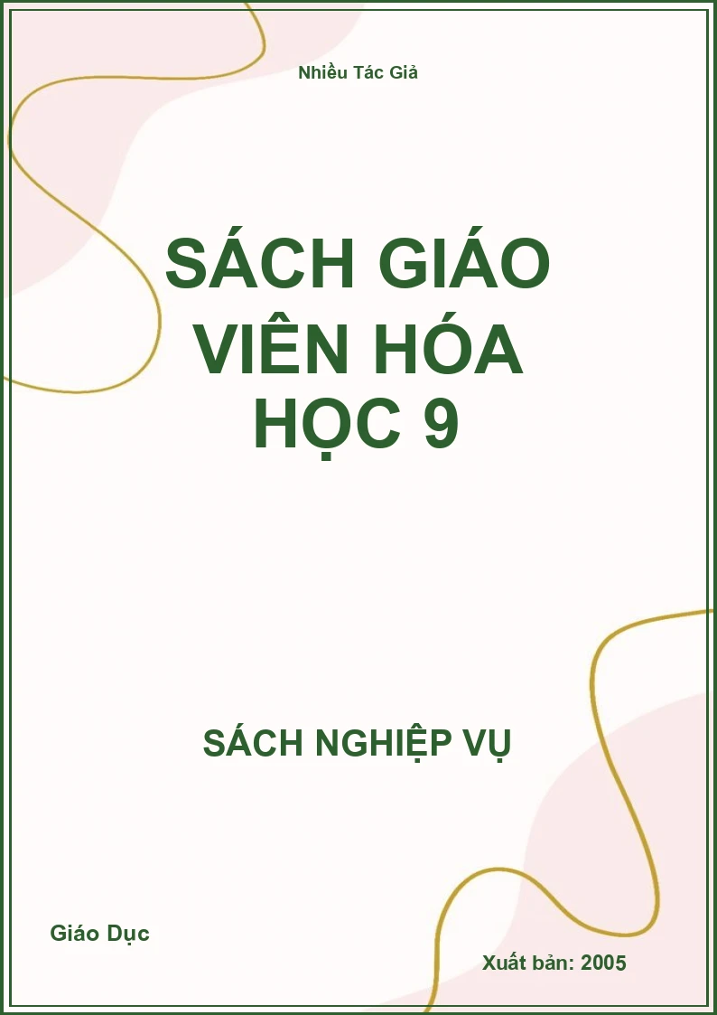 Sách Giáo Viên Hóa Học 9
