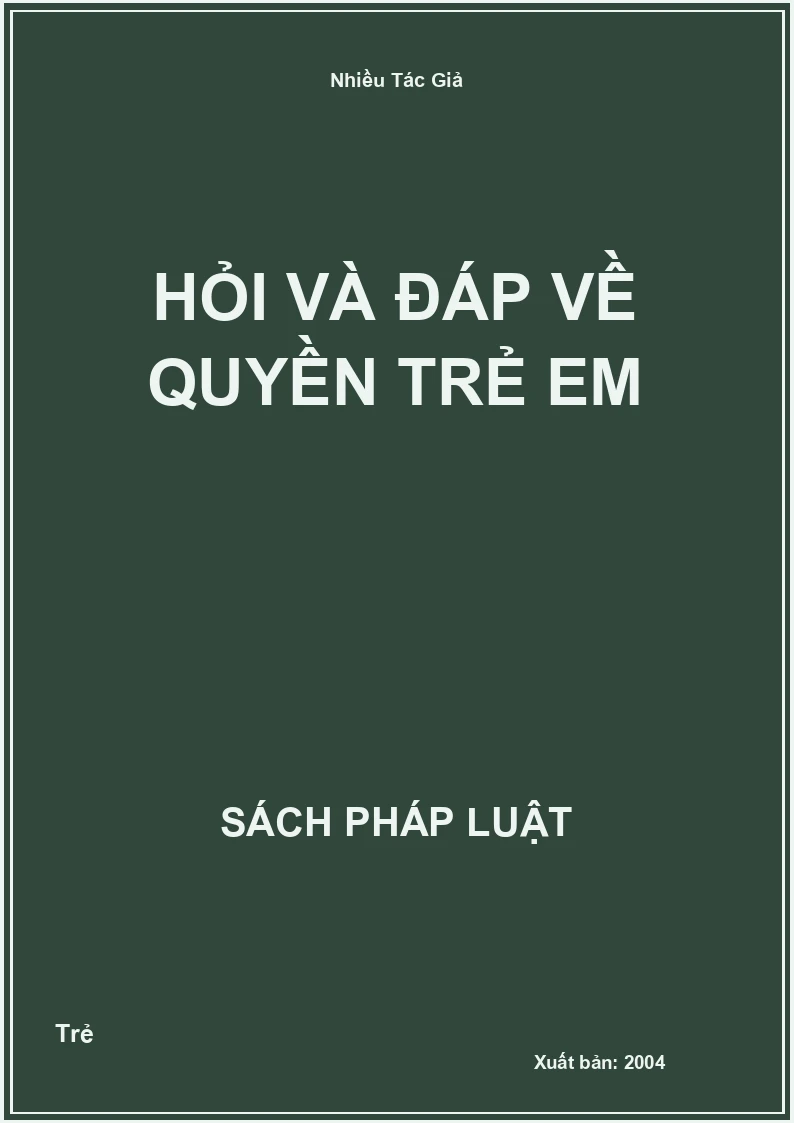 Hỏi Và Đáp Về Quyền Trẻ Em