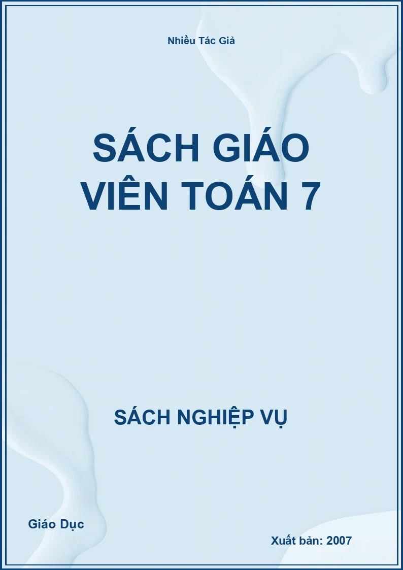 Sách Giáo Viên Toán 7