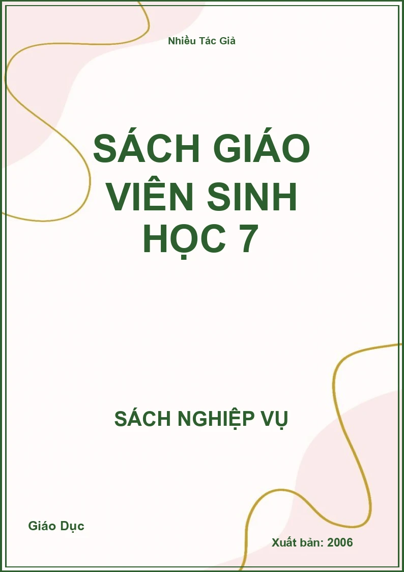 Sách Giáo Viên Sinh Học 7
