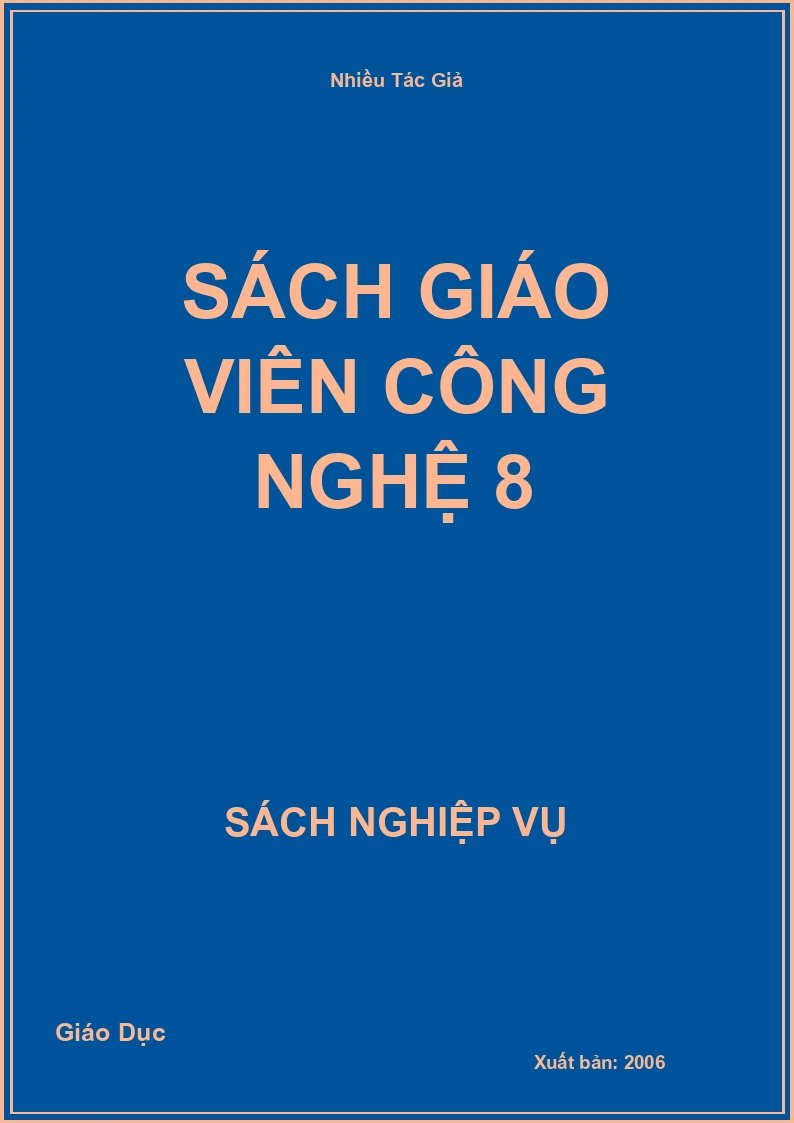 Sách Giáo Viên Công Nghệ 8