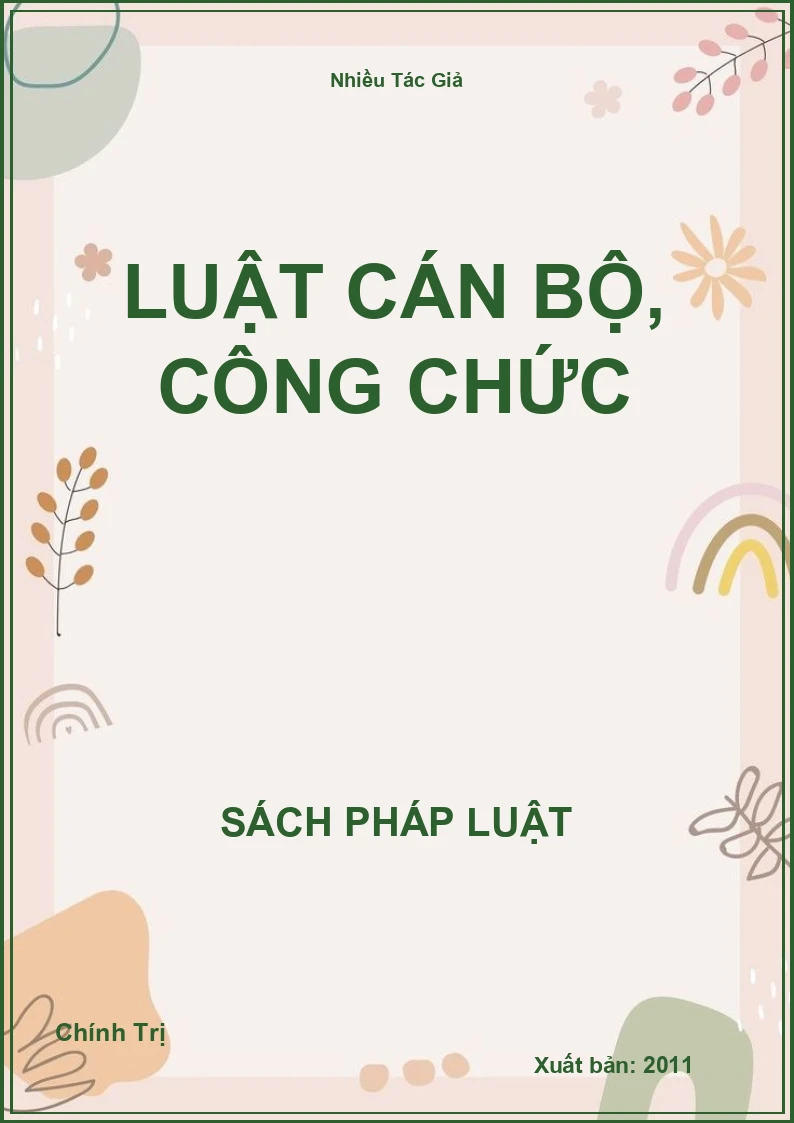 Luật Cán Bộ, Công Chức
