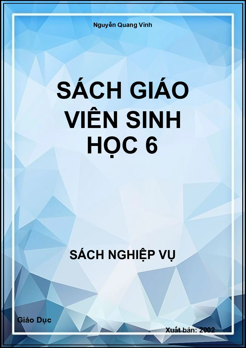 Sách Giáo Viên Sinh Học 6