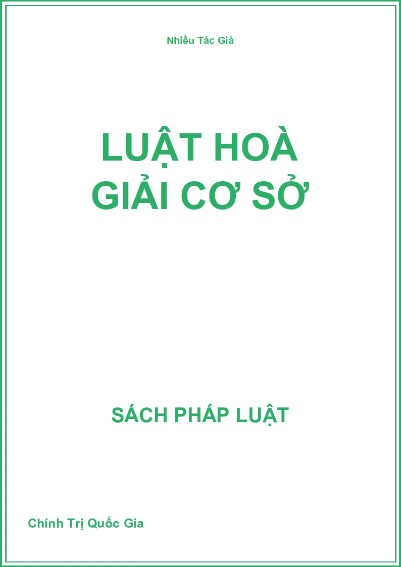 Luật Hoà Giải Cơ Sở