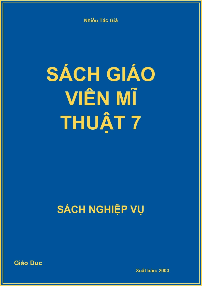 Sách Giáo Viên Mĩ Thuật 7