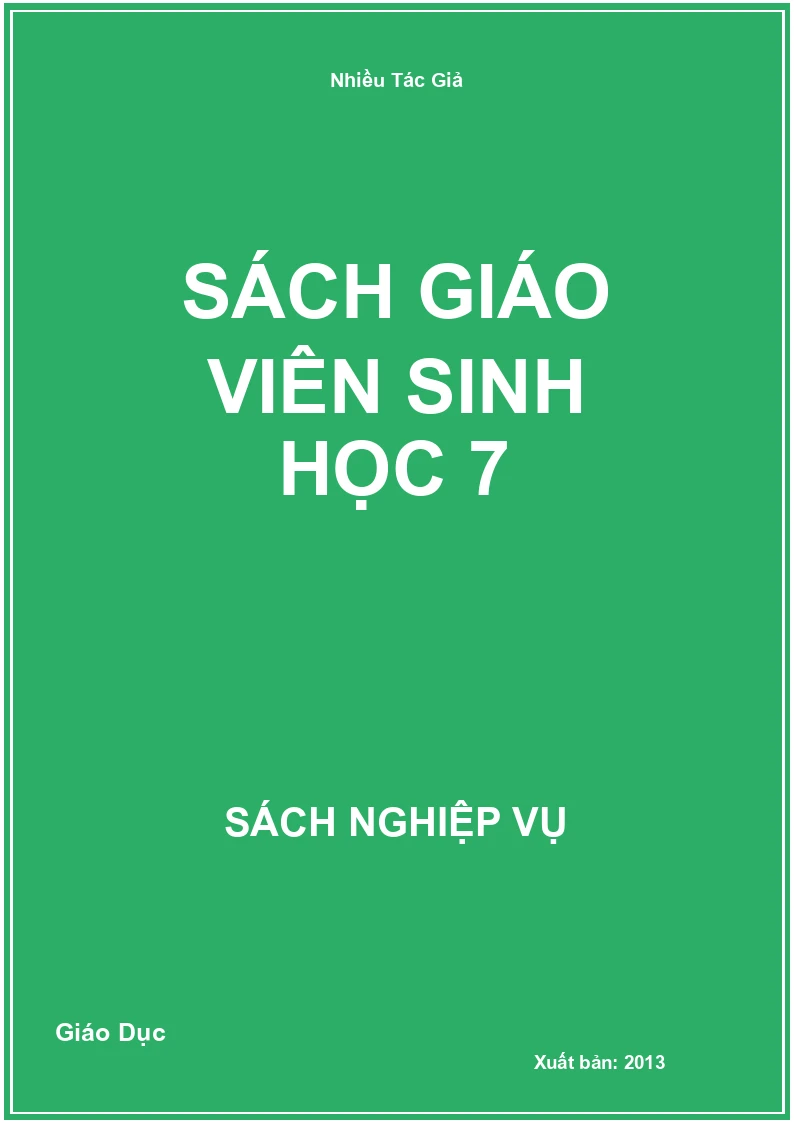 Sách Giáo Viên Sinh Học 7