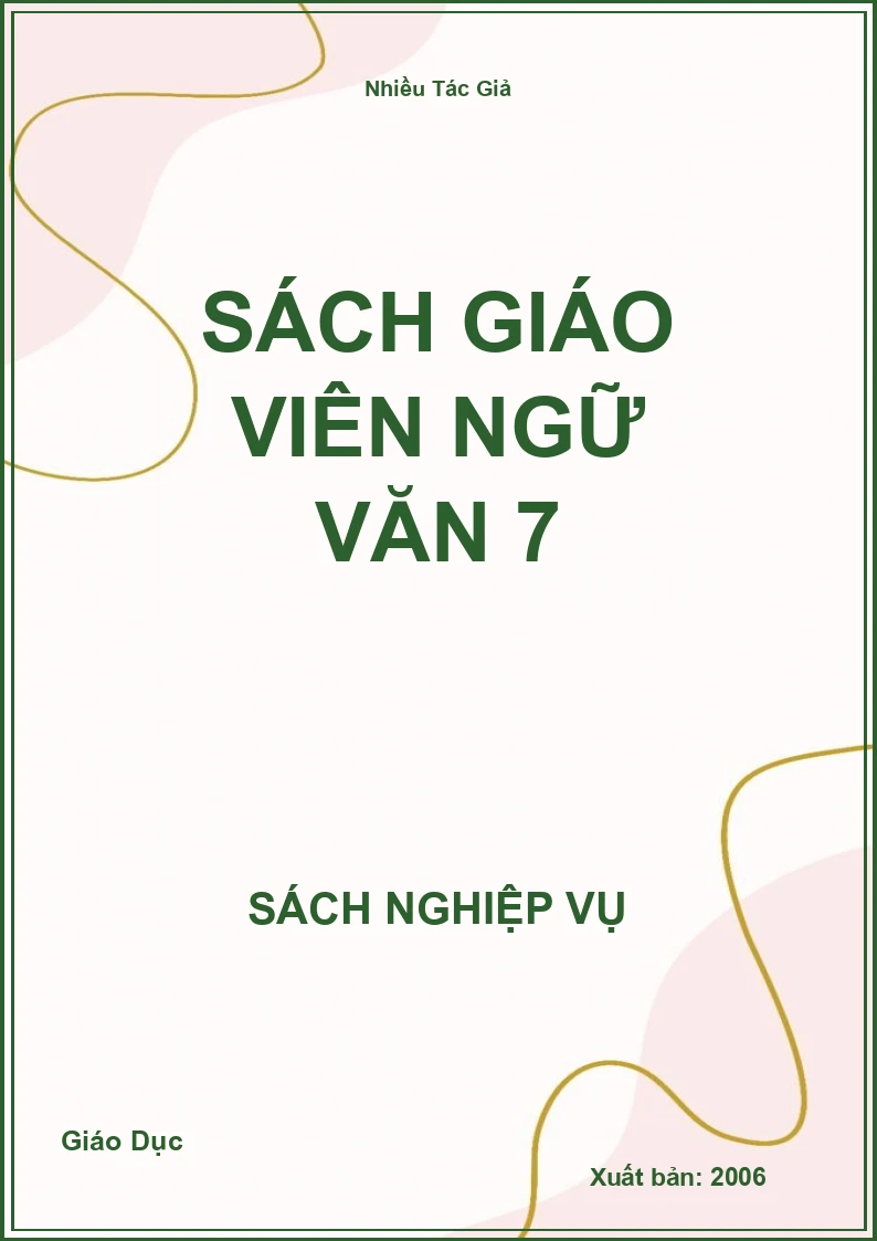 Sách Giáo Viên Ngữ Văn 7