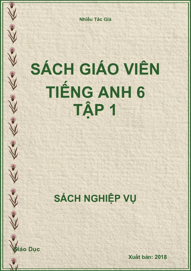 Sách Giáo Viên Tiếng Anh 6 Tập 1