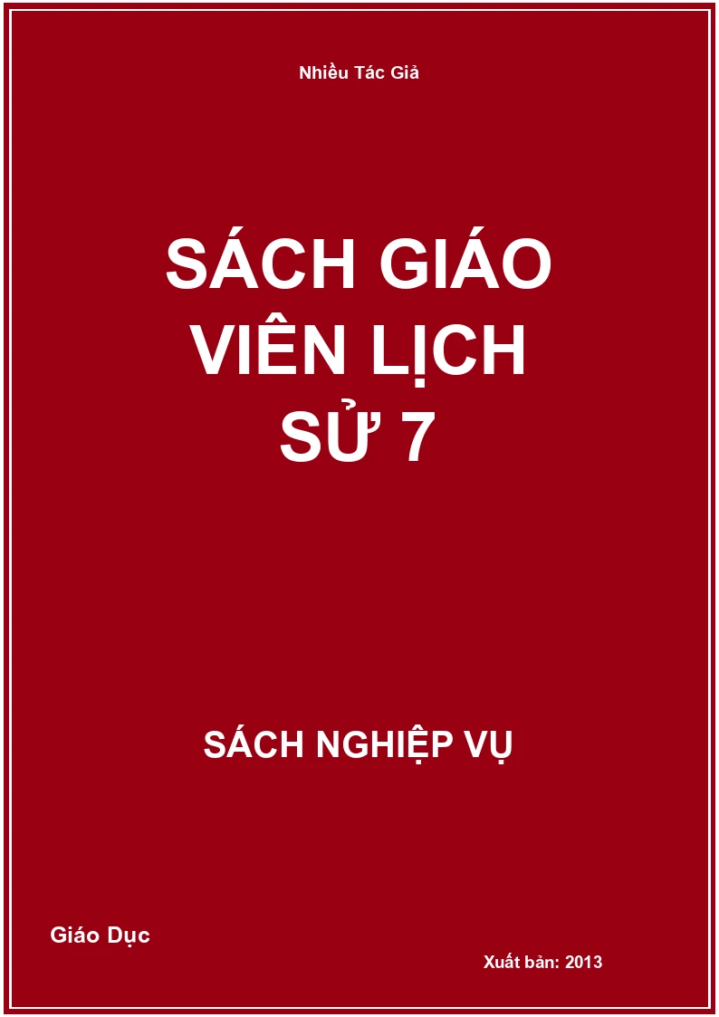 Sách Giáo Viên Lịch Sử 7