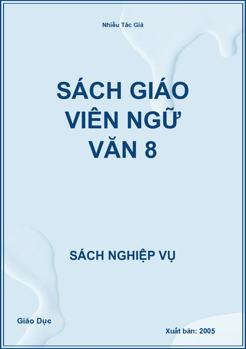 Sách Giáo Viên Ngữ Văn 8