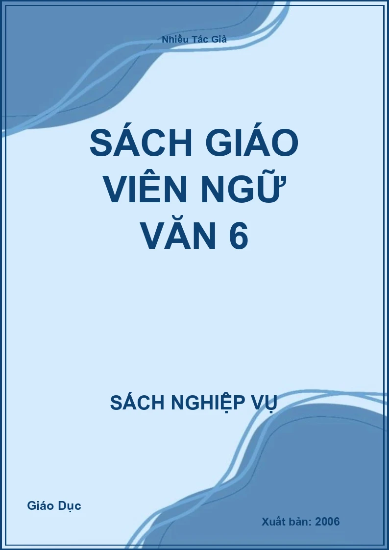 Sách Giáo Viên Ngữ Văn 6