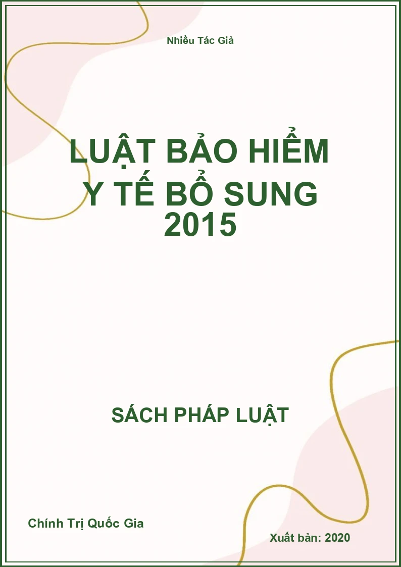 Luật Bảo Hiểm Y Tế Bổ Sung 2015