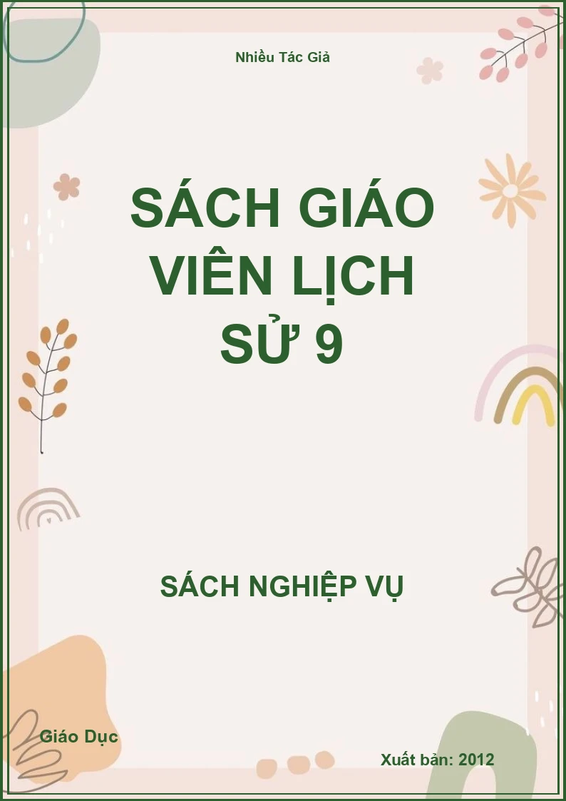 Sách Giáo Viên Lịch Sử 9