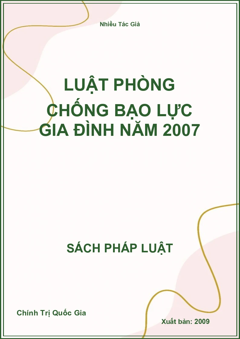 Luật Phòng Chống Bạo Lực Gia Đình Năm 2007