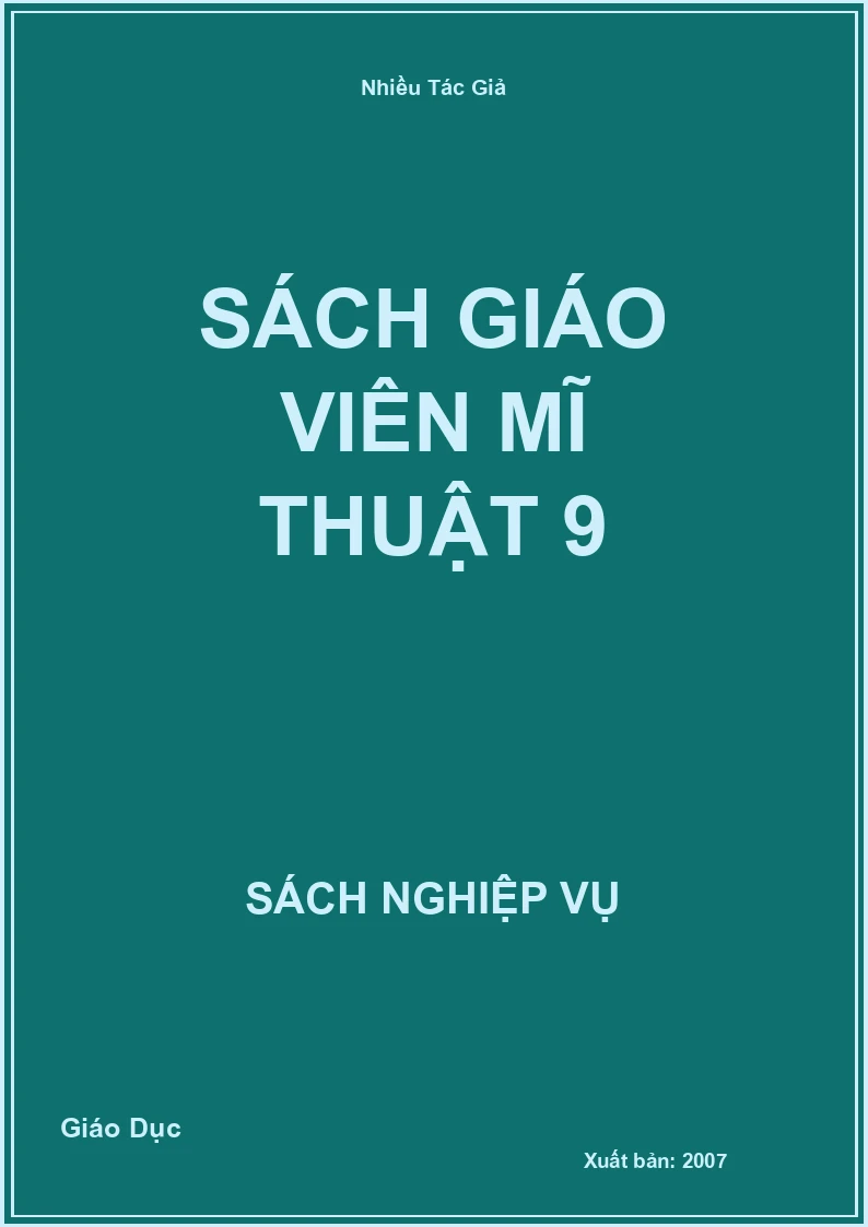 Sách Giáo Viên Mĩ Thuật 9