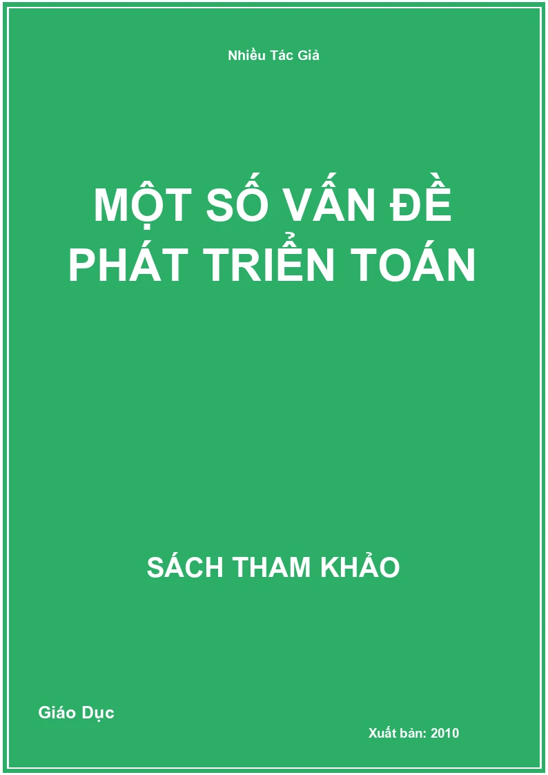Một số vấn đề phát triển Toán