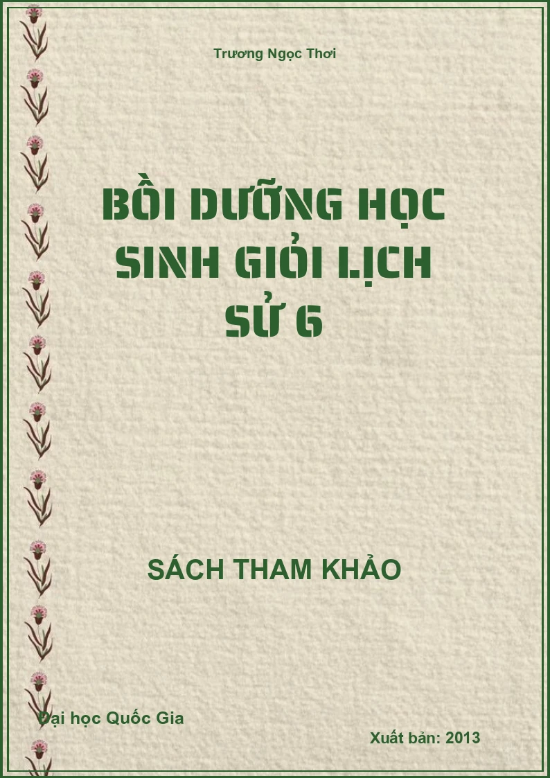 Bồi dưỡng học sinh giỏi Lịch Sử 6