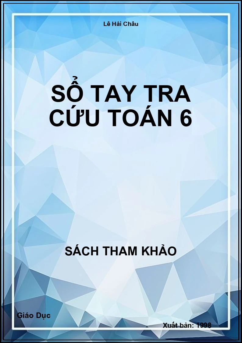 Sổ tay tra cứu Toán 6