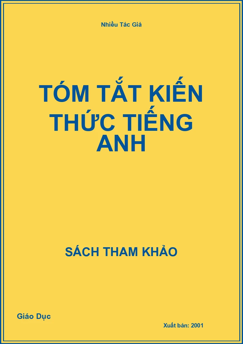 Tóm tắt kiến thức Tiếng Anh