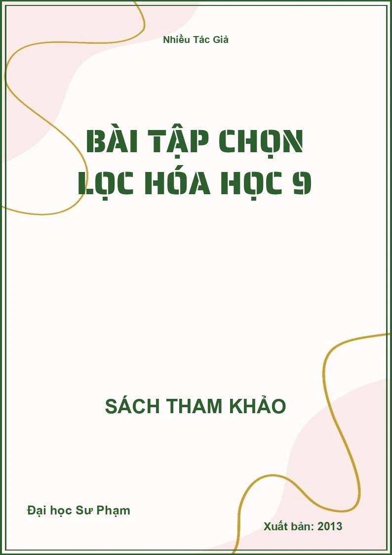 Bài tập chọn lọc Hóa Học 9