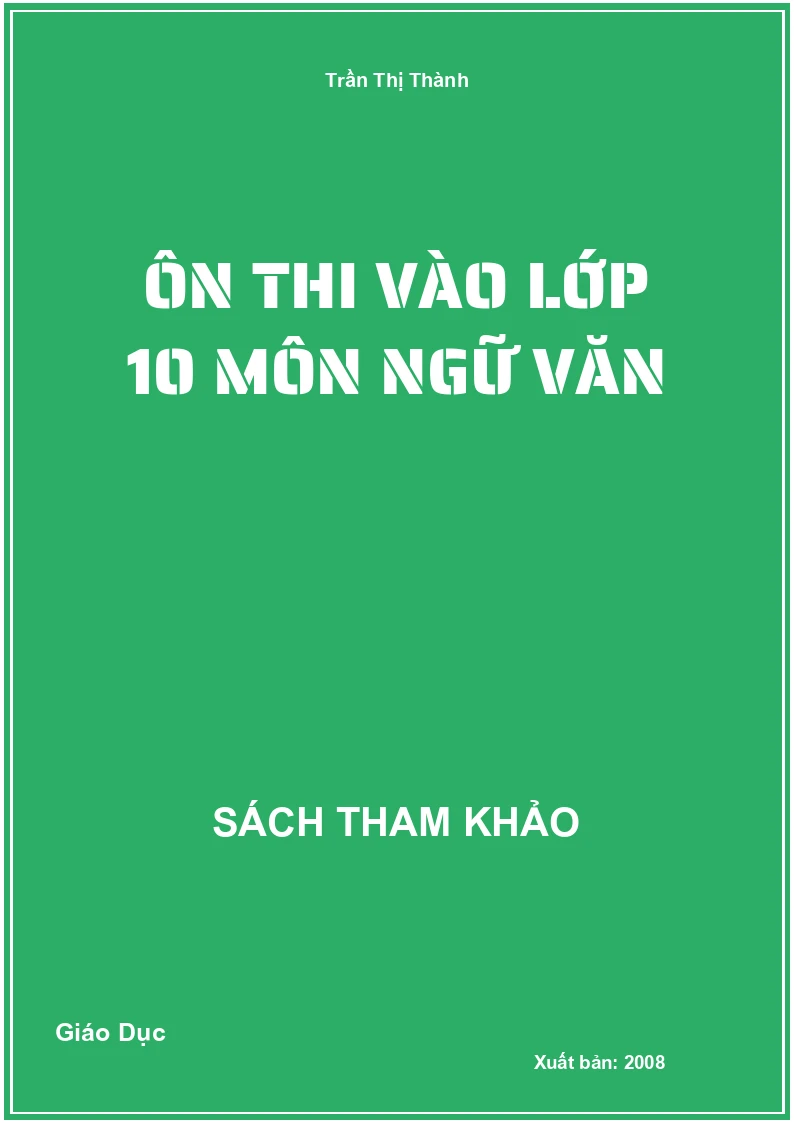 Ôn thi vào lớp 10 môn Ngữ Văn